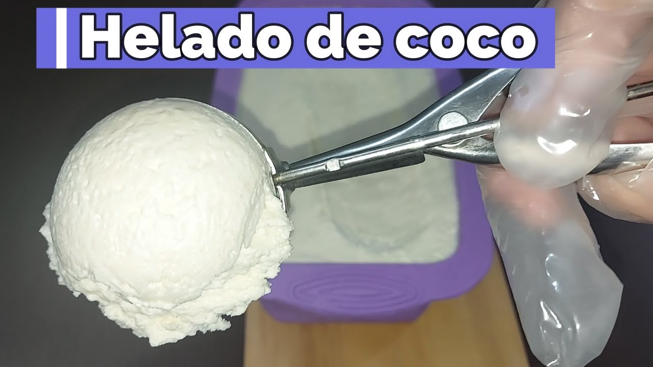 helado de coco casero con tres ingredientes