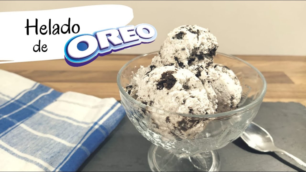 Helado de OREO fácil sólo 2 ingredientes! Sin máquina heladera. OREO ice cream only 2 ingredients!