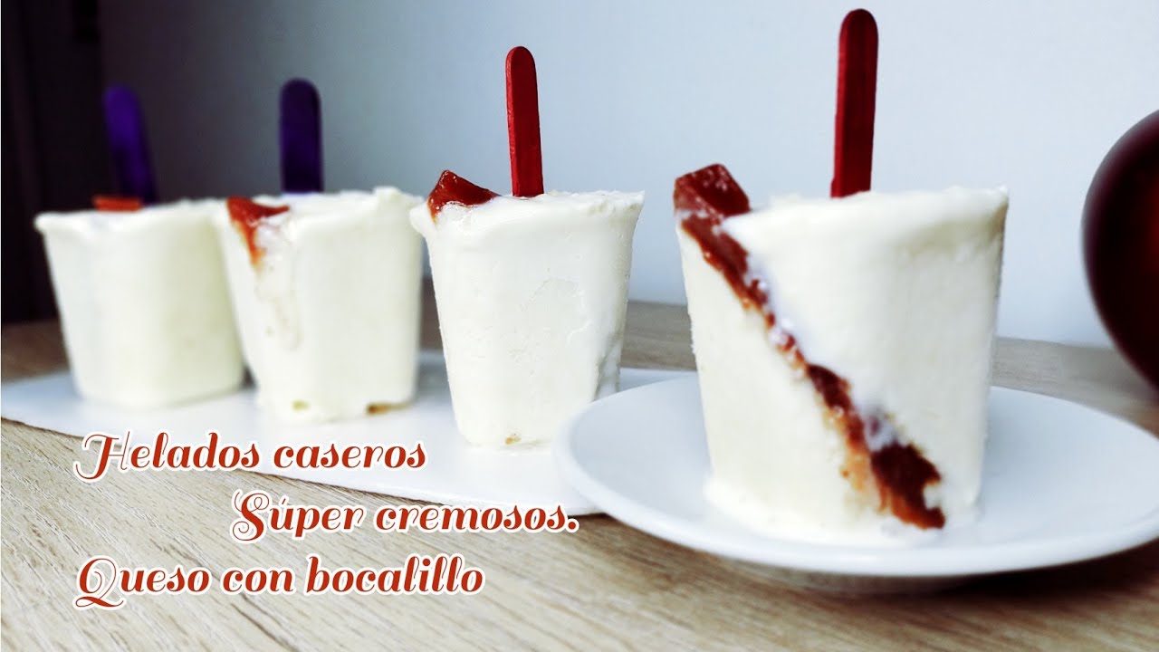 helados de queso y bocadillo súper cremosos/cheese and guava ice cream