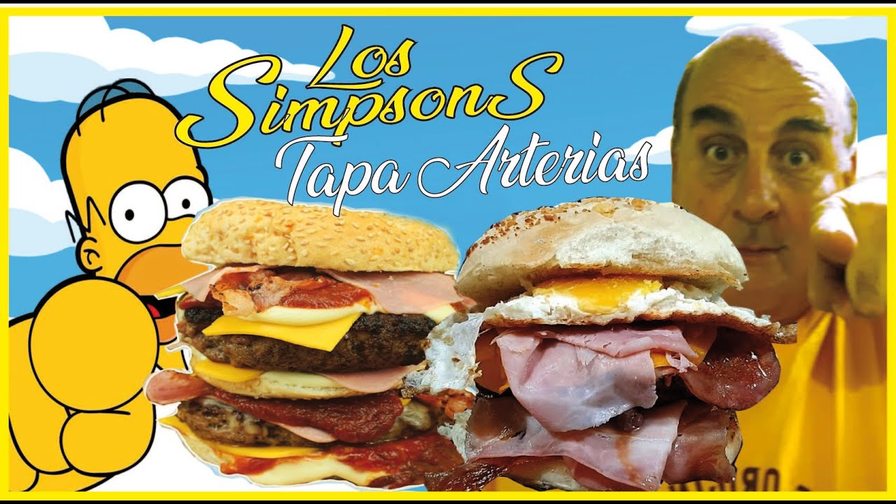 LA TAPA ARTERIAS - Hamburguesas de Carne de Res y de cerdo, panceta cheddar jamón cocido y huevo.!!