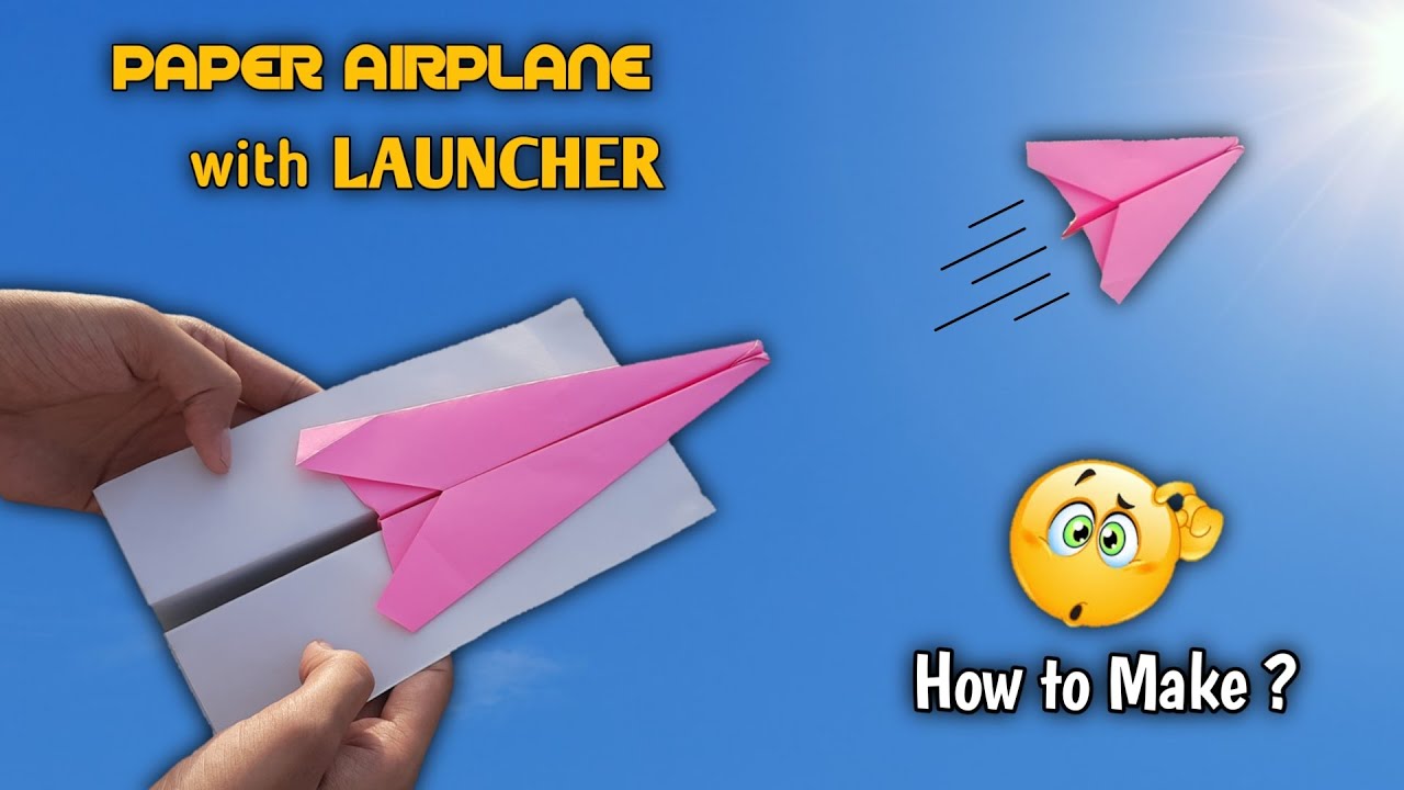 lanzador de aviones de papel - cómo hacer un avión de papel fácil, avión fácil, aviones de papel
