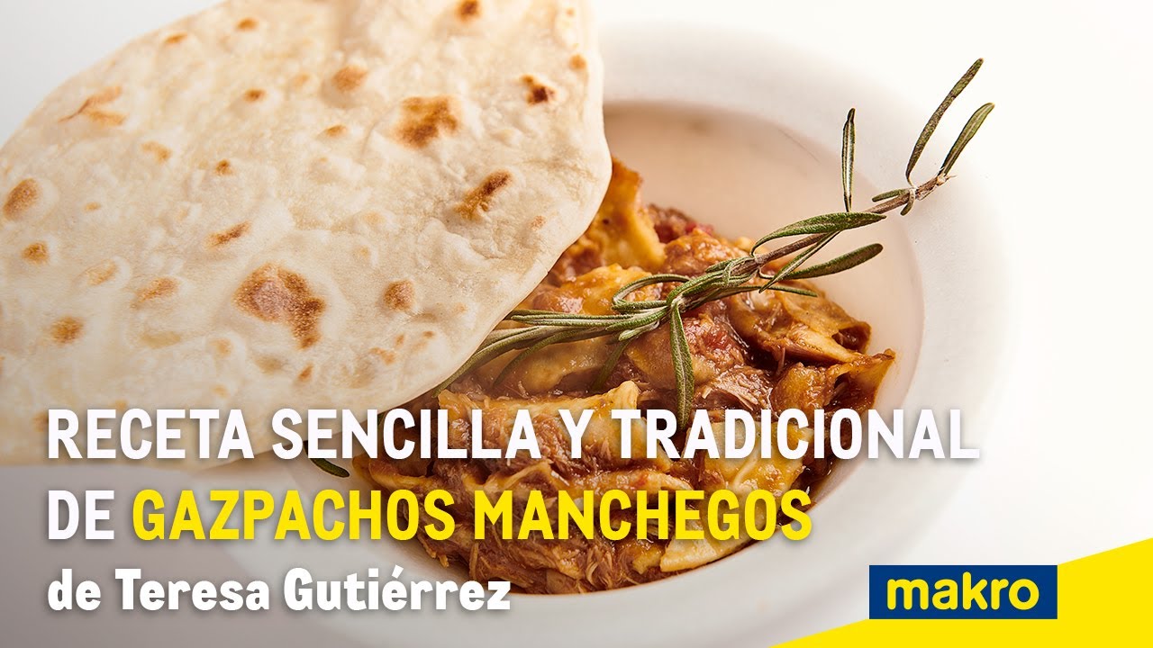 Receta sencilla y tradicional de gazpachos manchegos de Teresa Gutiérrez
