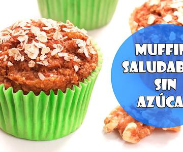 Muffins Saludables muy Fáciles y Rápidos | Postre sin Azúcar ni Grasas