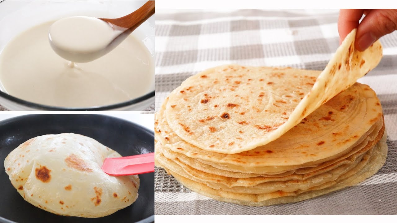 5 Minutes Ready! Quick and Easy flatbread made with Batter! No Kneading