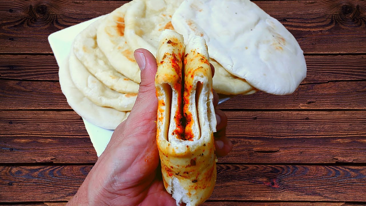 Bazlama | El PAN TURCO plano mas fácil y delicioso que probarás | SIN HORNO | Turkish bread