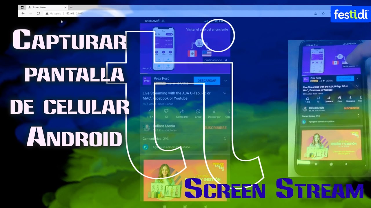 🎥🎤 Captura la pantalla de tu celular Android con un App gratuito \"Screen Stream\" También uso VMix