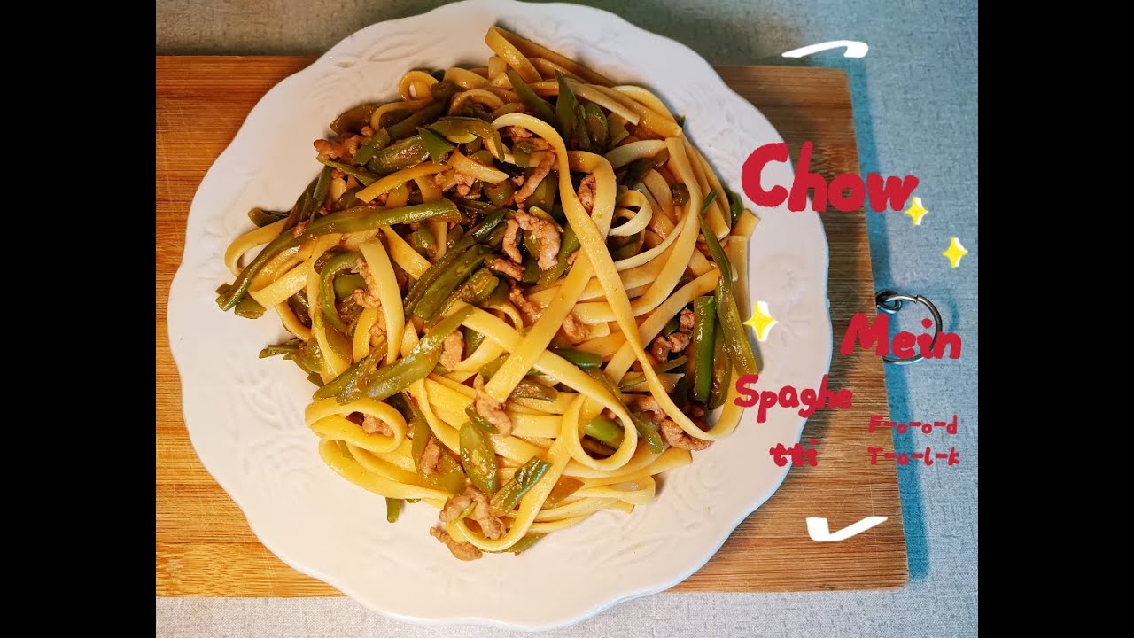 Comida China, Chow Mein con Spaghetti, comida facil-Chinese food, Chow Mein, with spaghetti, easy