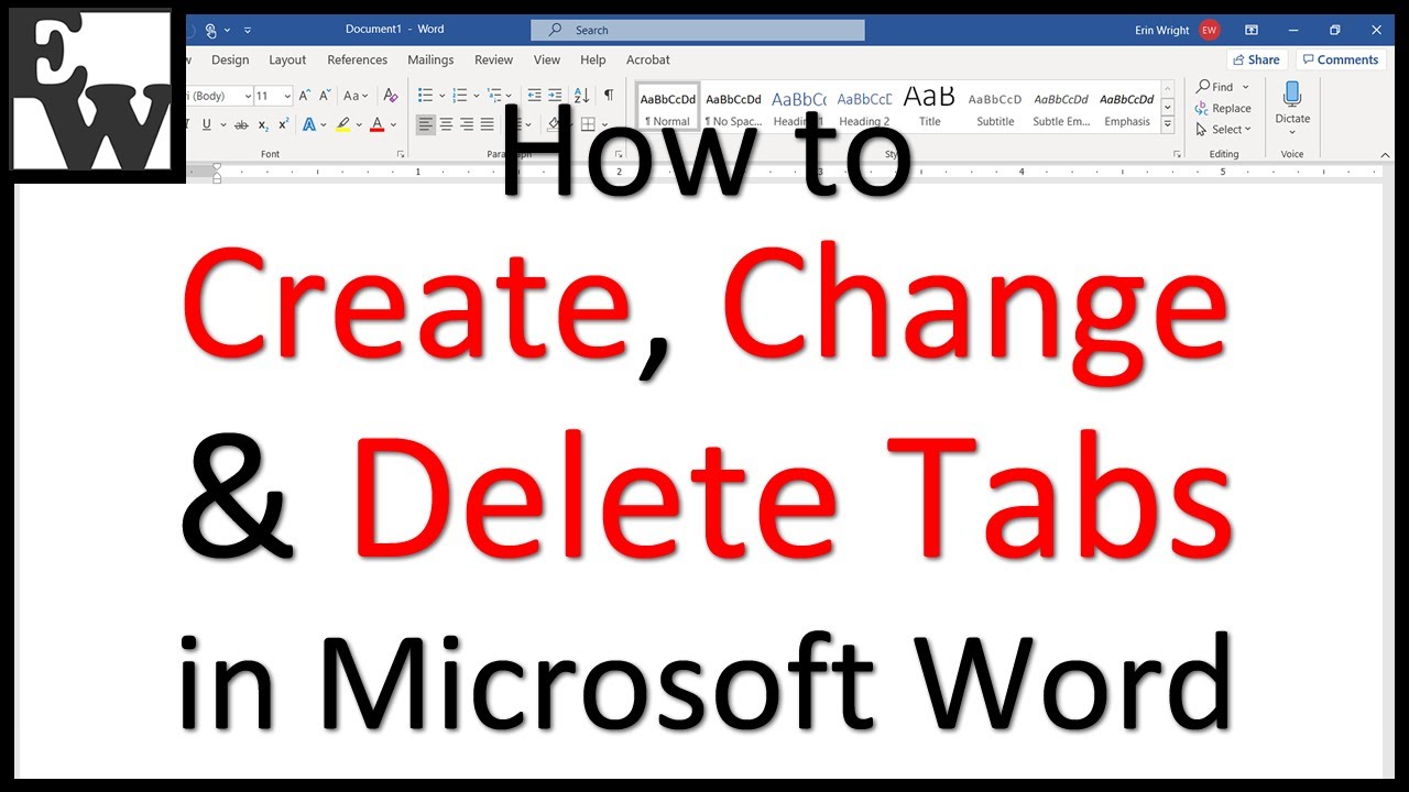 Cómo crear, cambiar y eliminar pestañas en Microsoft Word