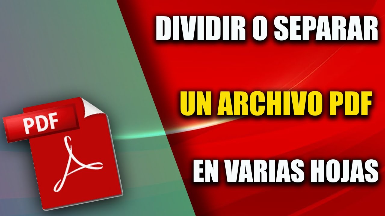 🟣COMO DIVIDIR UN O SEPARAR ARCHIVO PDF EN VARIAS HOJA facil !!!