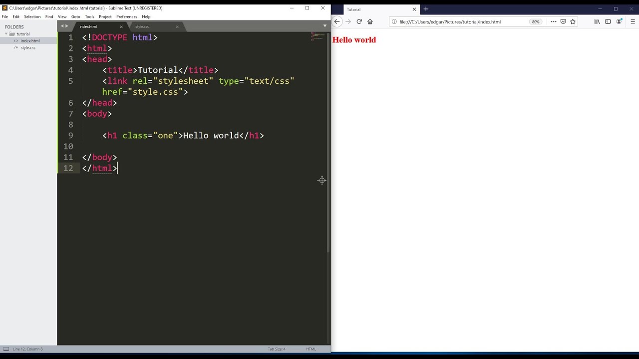 COMO enlazar HTML con CSS en SUBLIME TEXT 📝✅😃