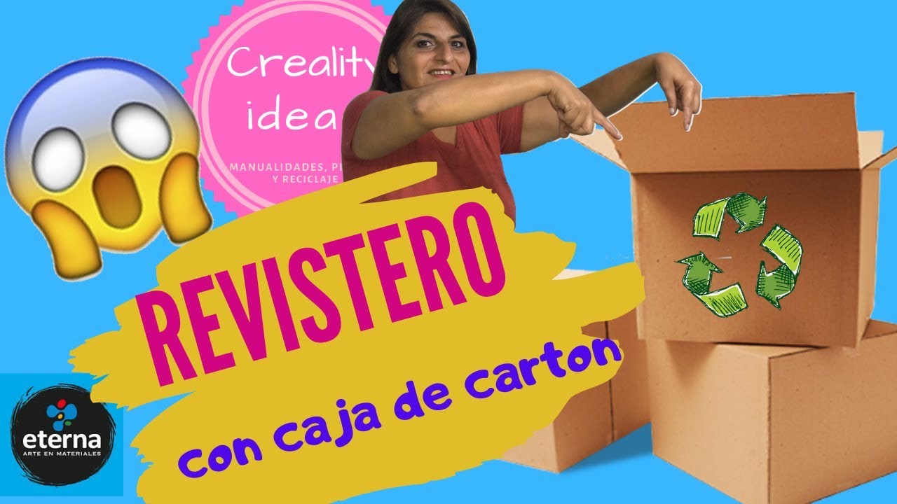 DIY Como Hacer zu REVISTERO CON CAJA DE CARTON 💛📦📦
