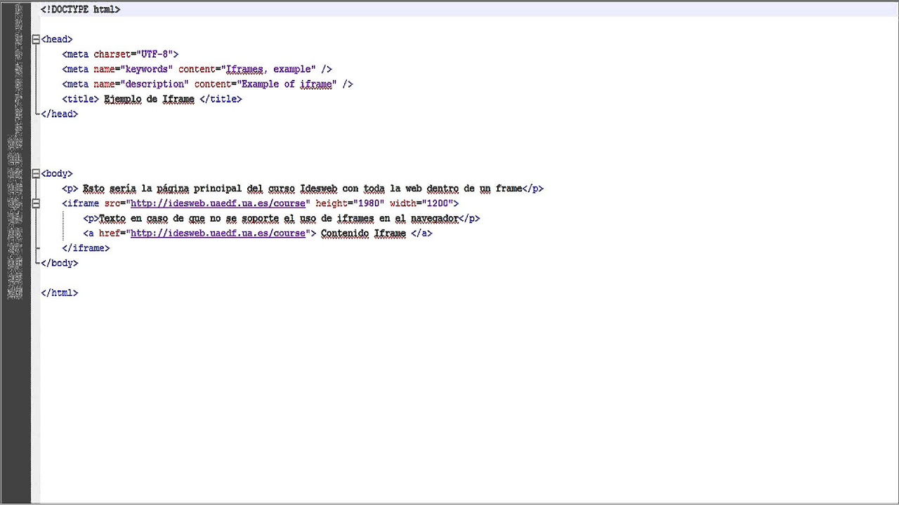 HTML: iframe