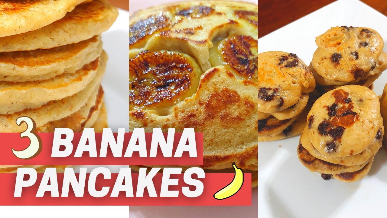 Los 3 MEJORES PANQUEQUES de banana 🍌 Pancakes de avena y plátano - Tortitas americanas - Hot Cakes