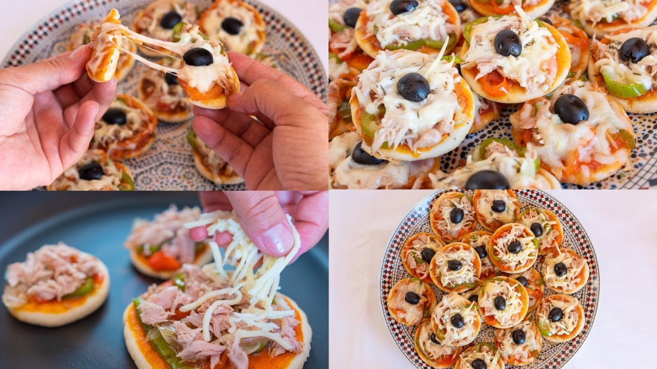 Mini pizza casera en la sartén.✅ Pizza Maison cuisson à la Poêle.