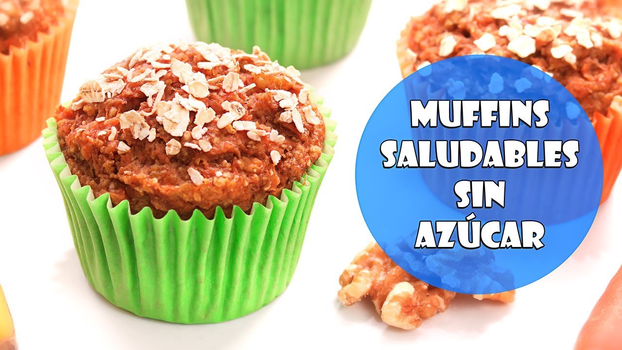 Muffins Saludables muy Fáciles y Rápidos | Postre sin Azúcar ni Grasas