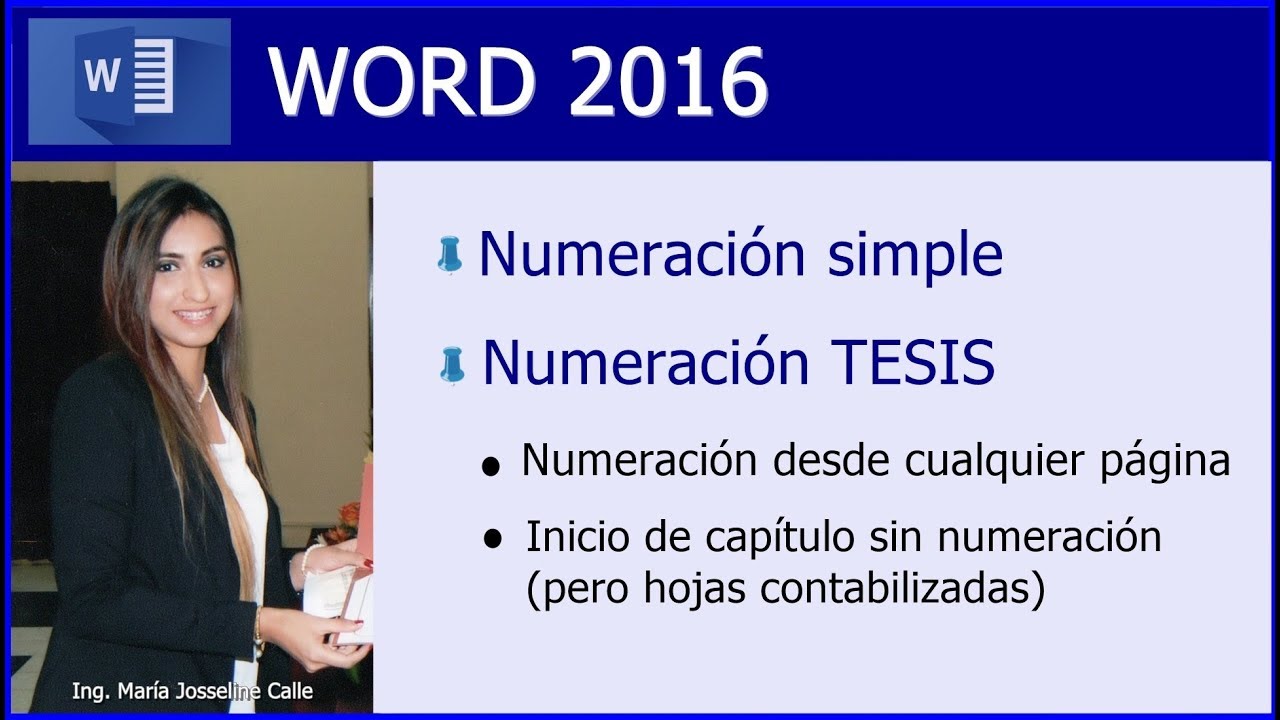 NUMERACIÓN EN WORD 2016. SIMPLE Y PARA TESIS