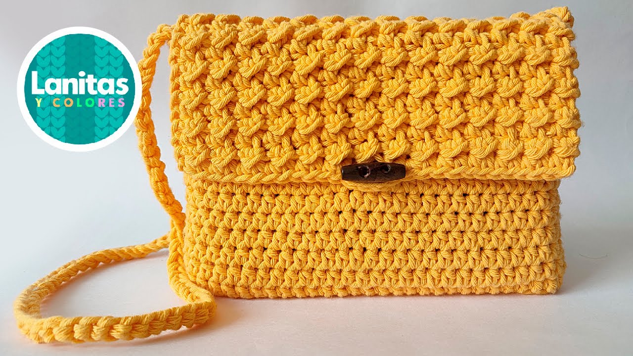 😍PRECIOSA cartera o bolso tejida a crochet paso a paso | Lanitas y Colores