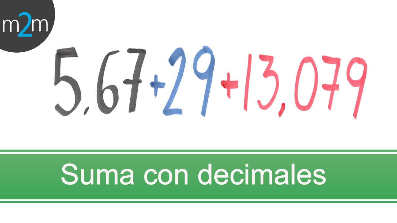 Suma de números con punto decimal
