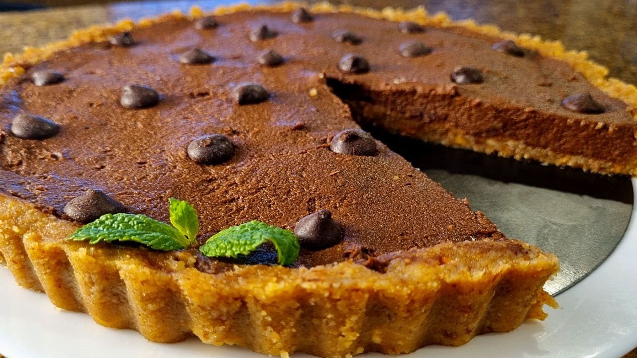 TARTA DE CHOCOLATE SIN AZUCAR SIN GLUTEN SIN HORNO VEGANA SALUDABLE Recetas de Gri