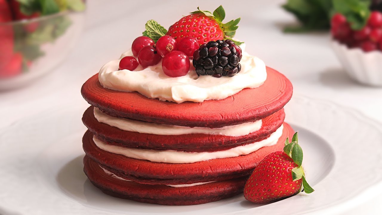 Tortitas Americanas Red Velvet | Hot Cakes | Pancakes