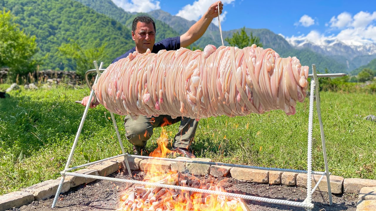¡Un plato turco de deliciosa carne envuelta en intestinos de cordero! ¿Cómo cocinar las tripas?