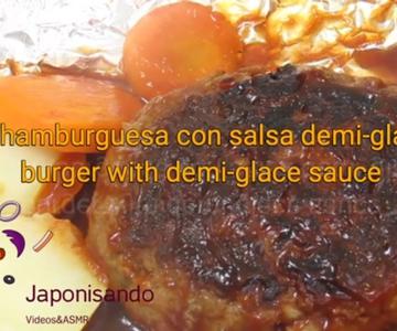 Hamburguesa salsa demi-glace/ burger with demi-glace sauce