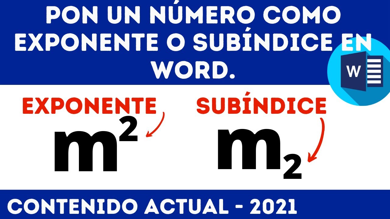 CÓMO PONER UN NÚMERO COMO EXPONENTE O SUBÍNDICE EN WORD 2019.