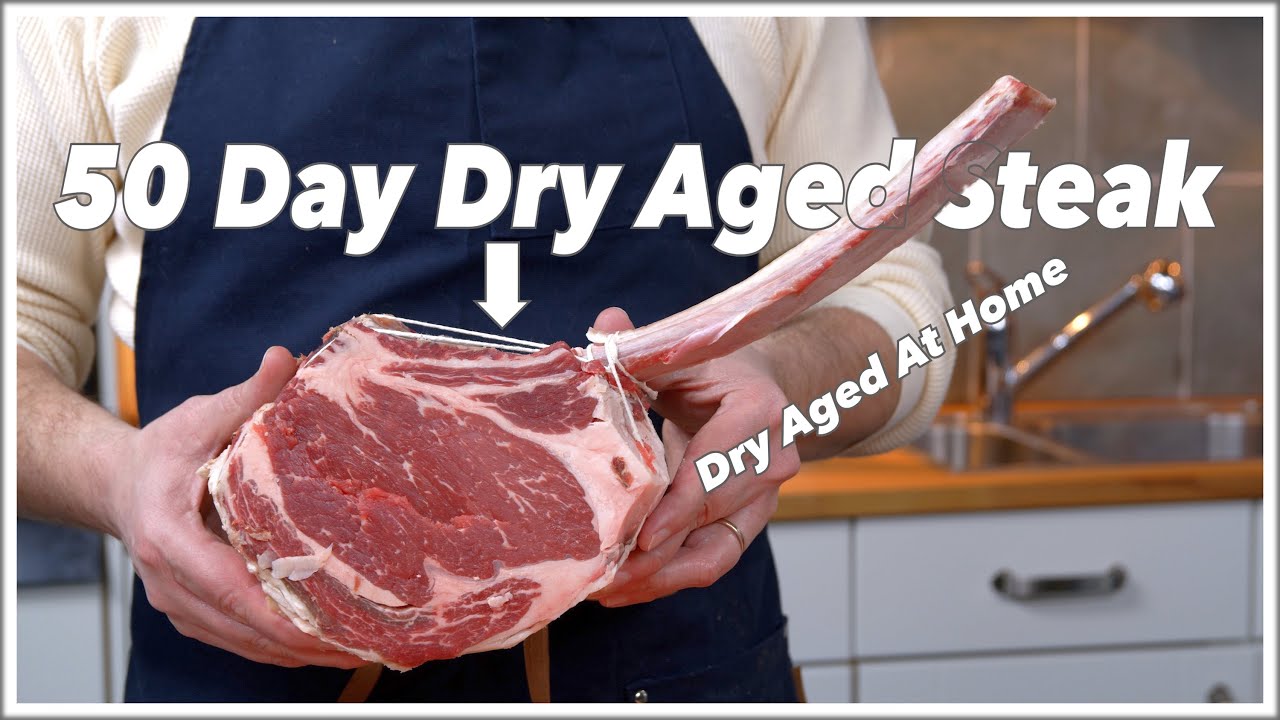 Cómo secar la carne de res envejecida en casa - Filete de costilla añejado en seco de 50 días