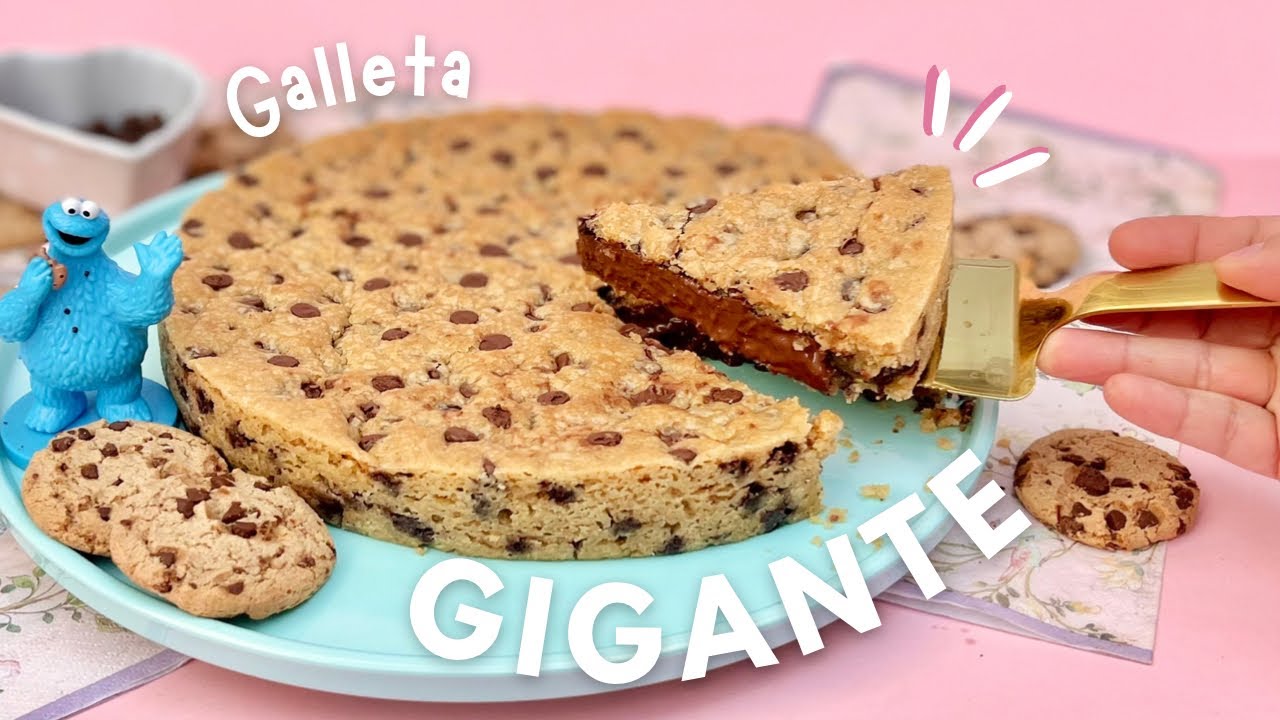 🍪 Galleta GIGANTE con chispas de chocolate PARA VENDER🍪 Receta de Galleta gigante rellena de Nutella