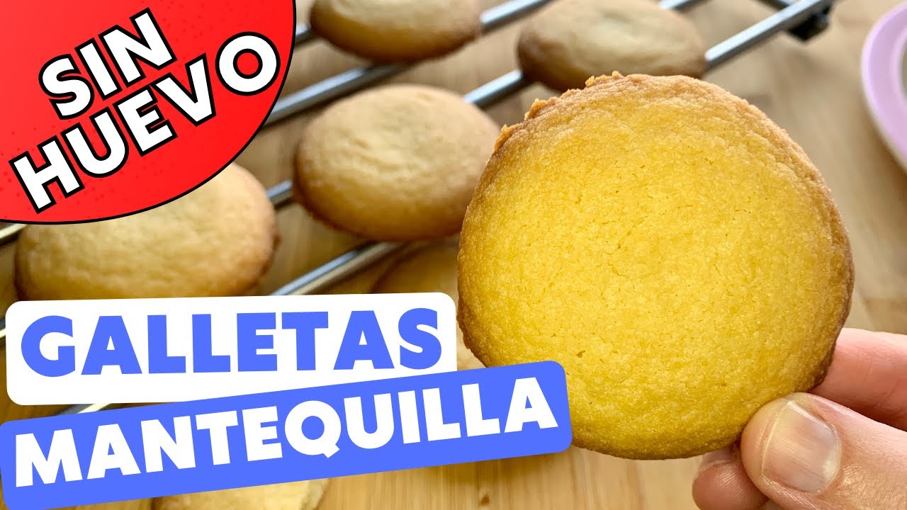 🔵 🔵 Galletas de MANTEQUILLA Caseras SIN HUEVO 🔥 ¡Solo 5 Ingredientes! 🔥 (🍪 Postres sin huevo)