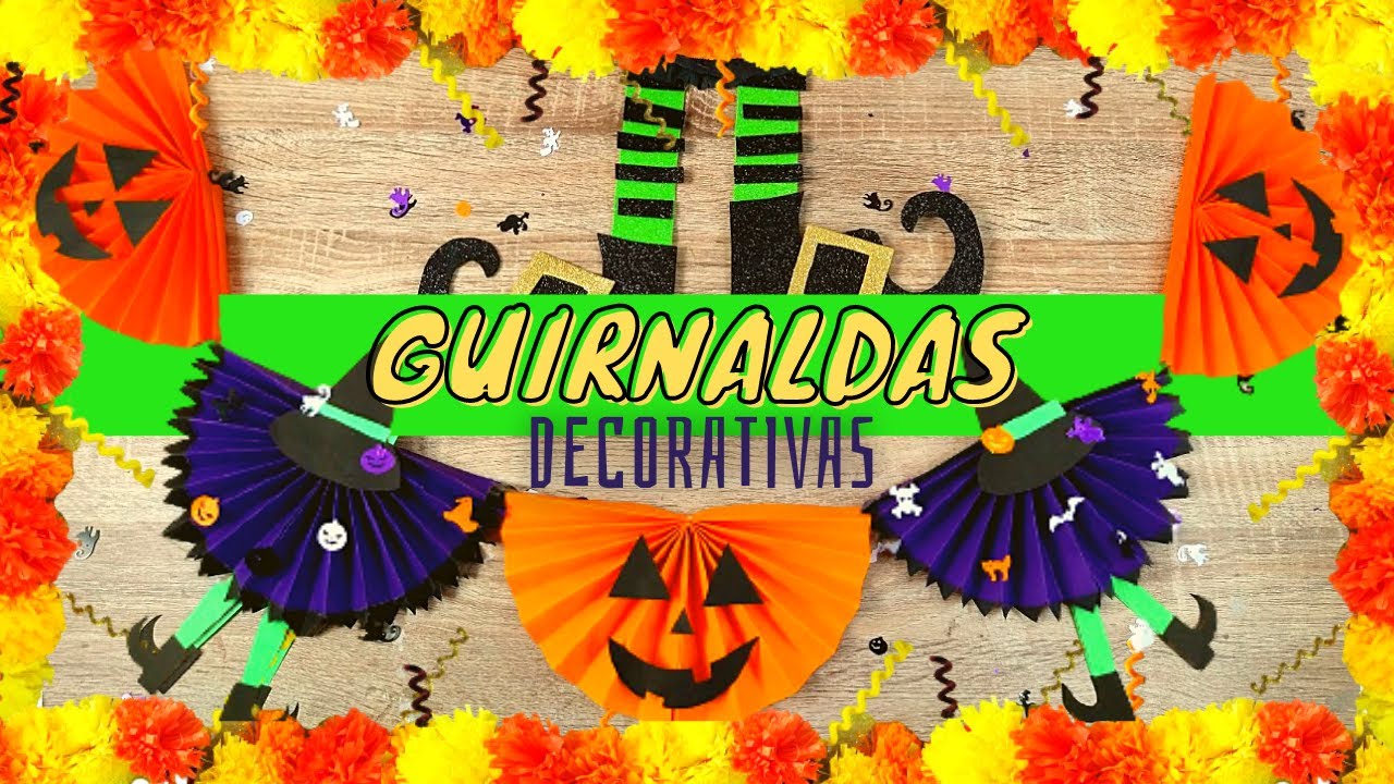 Guirnaldas decorativas Día de muertos y Halloween 🎃