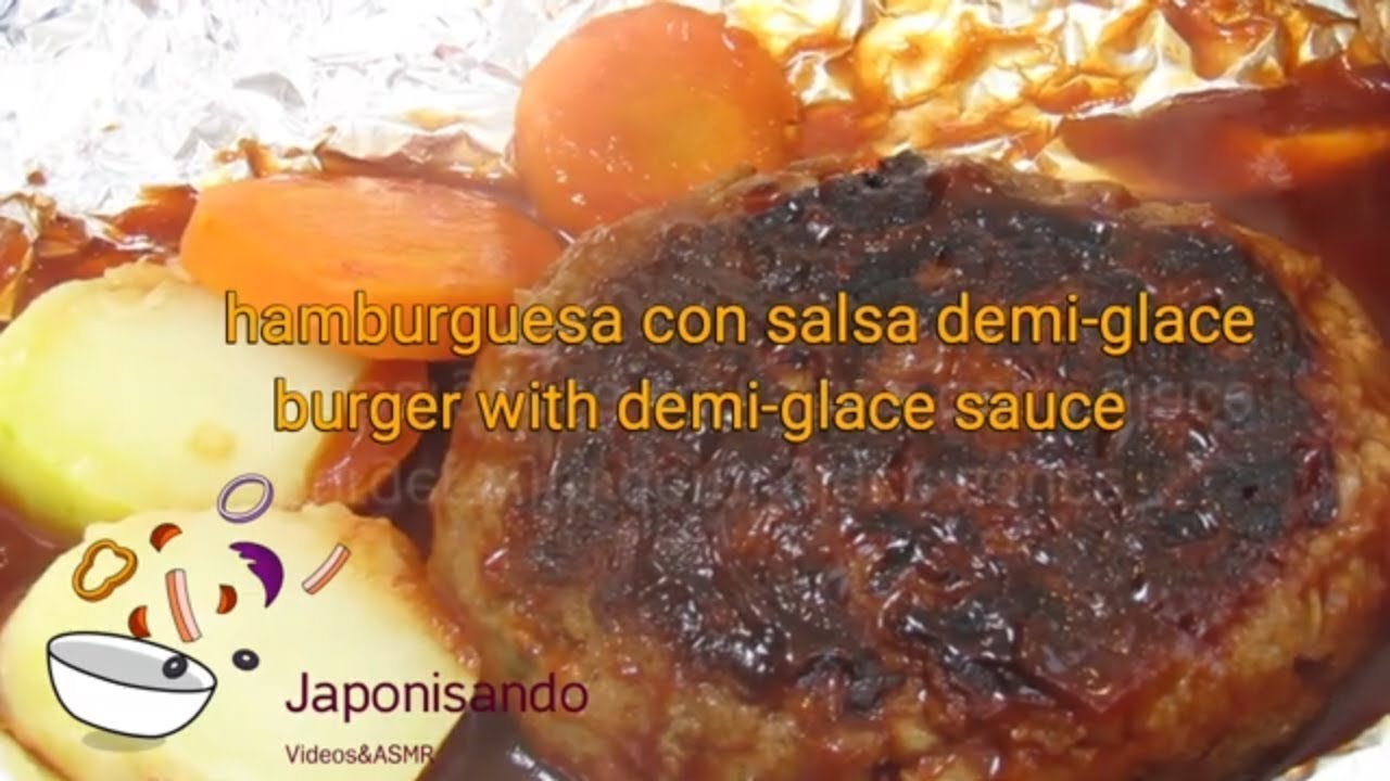 Hamburguesa salsa demi-glace/ burger with demi-glace sauce