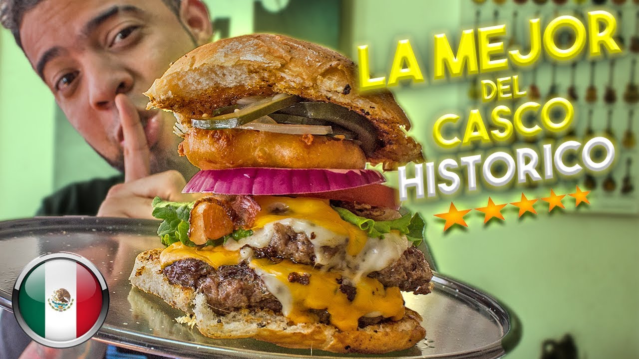 La mejor Hamburguesa del CENTRO Histórico de MEXICO / 4 Quesos y Tocino