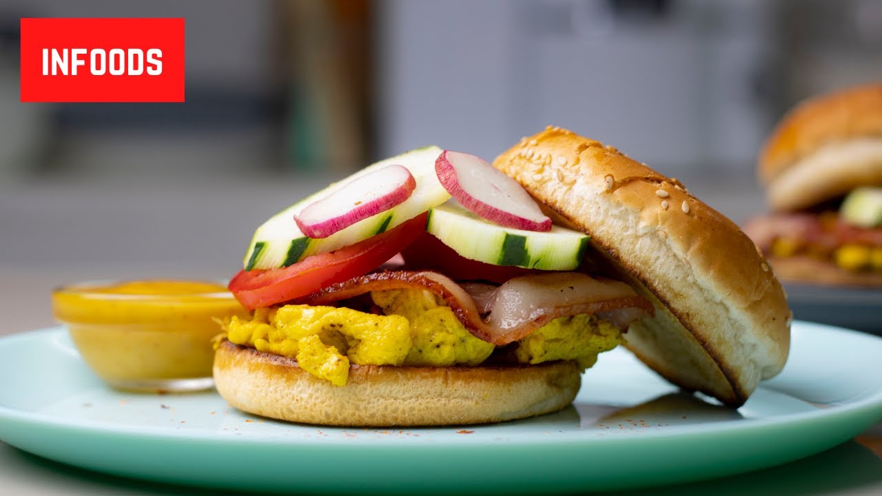 Receta FÁCIL de sándwich de tocino para el desayuno | recetas de desayuno