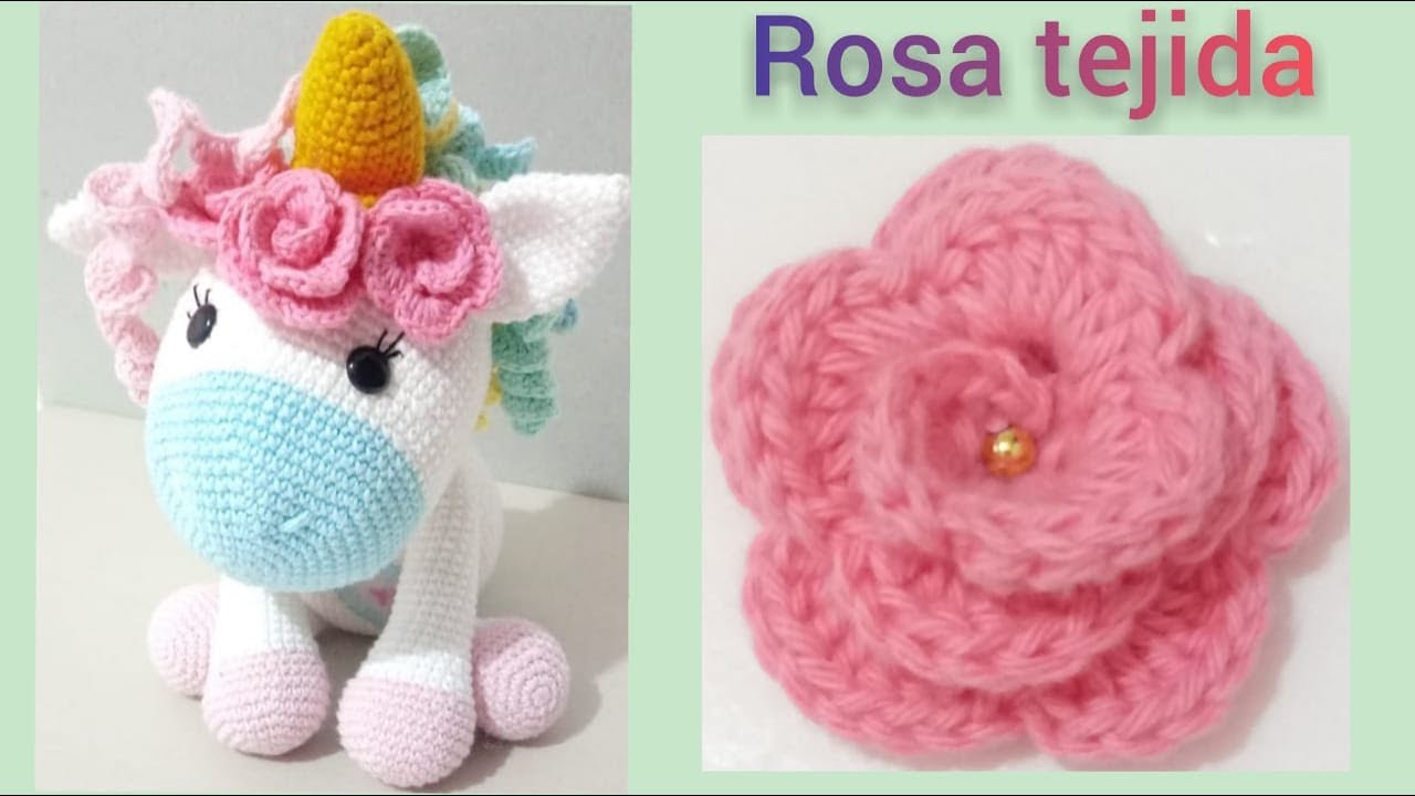 Rosa tejida a crochet | Teji2Sindi ♥