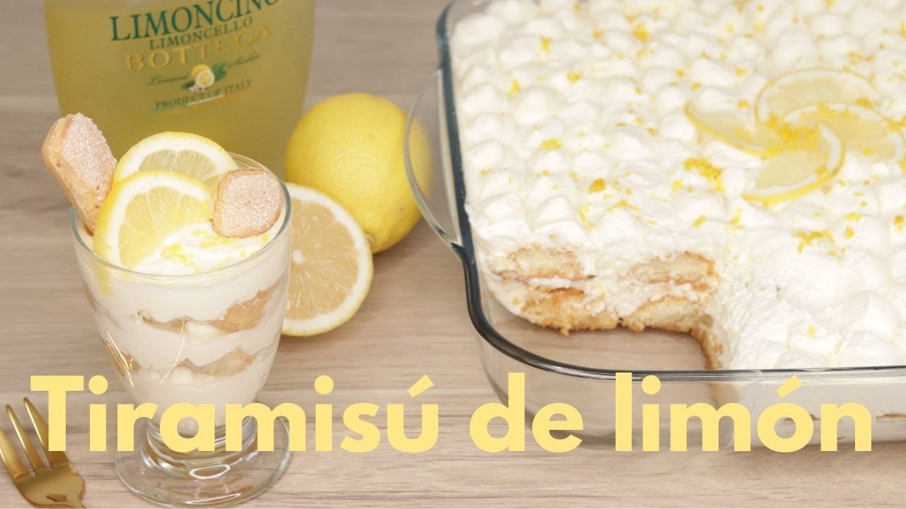 Tiramisú de limón sin huevo (Receta fácil, rápida y sin horno)