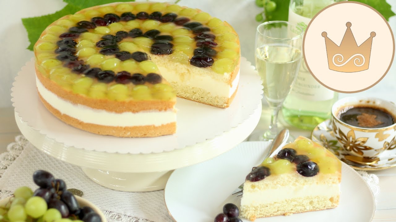 TRAUMHAFT FRUCHTIGE WINZERTORTE/ TRAUBENTORTE 🍇 mit QUARK-WEIN-CREME ...