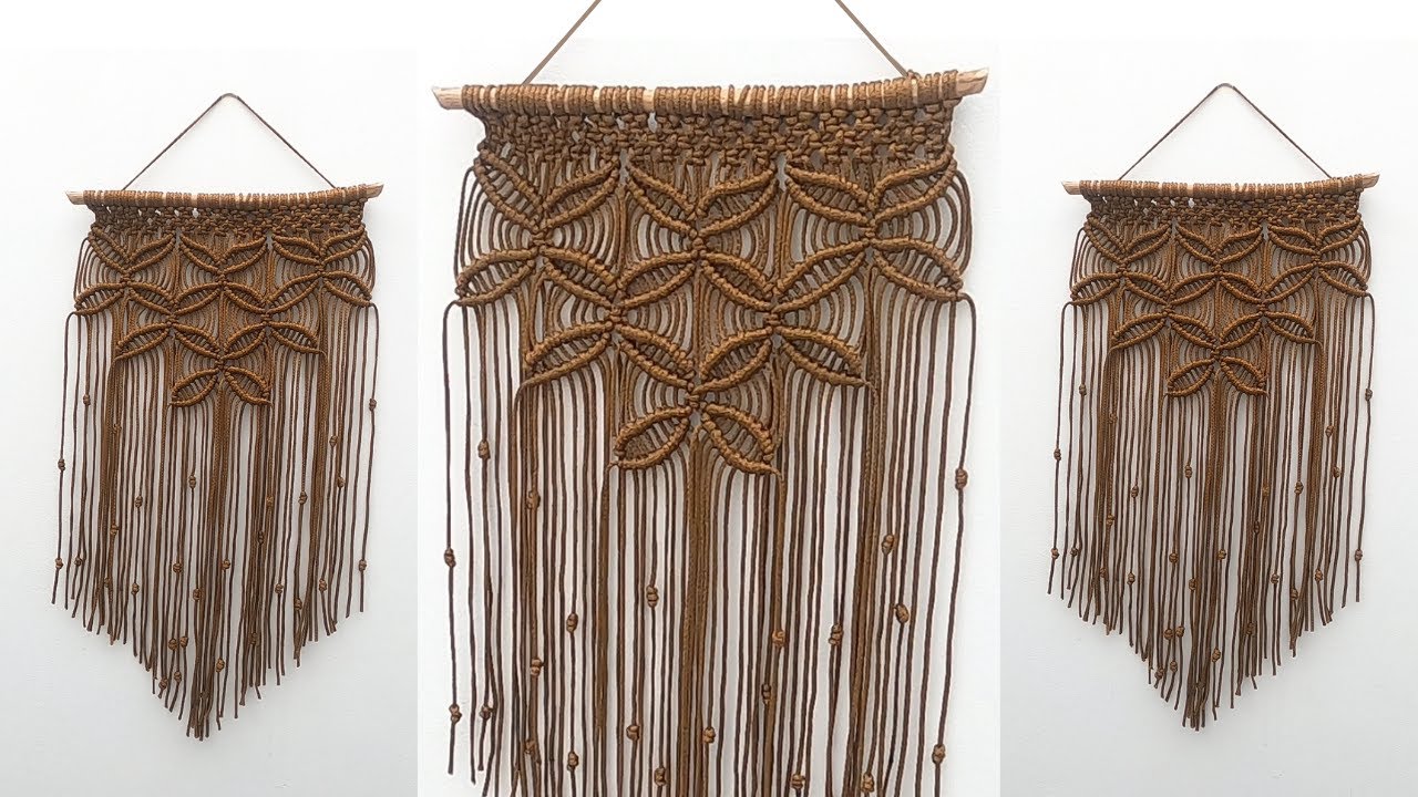 🧵 TUTORIAL TAPIZ MACRAMÉ paso a paso ● MACRAME WALL HANGING TUTORIAL ● English subtitles