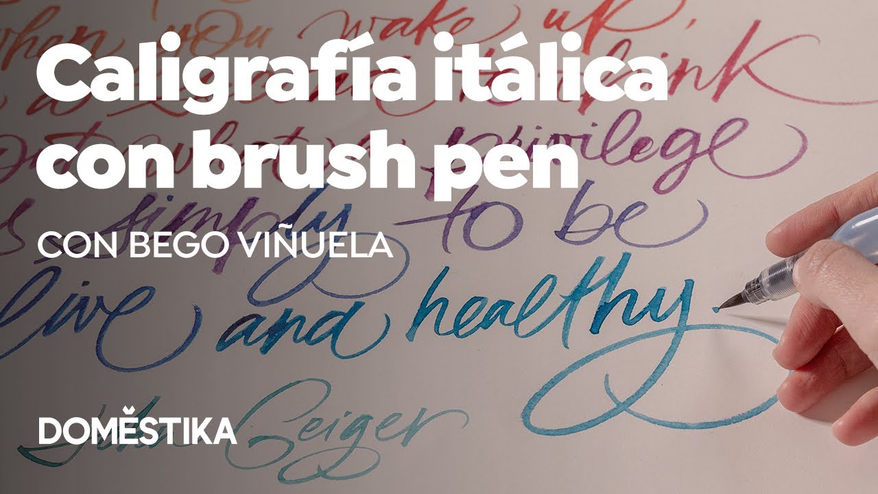 Caligrafía itálica con brush pen - Curso nuevo Bego Viñuela