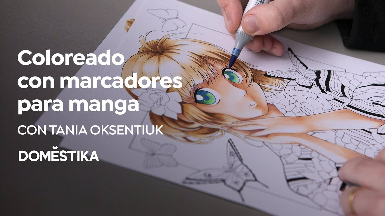 Coloreado con marcadores para dibujo manga | Un curso de Tania Oksentiuk | Domestika