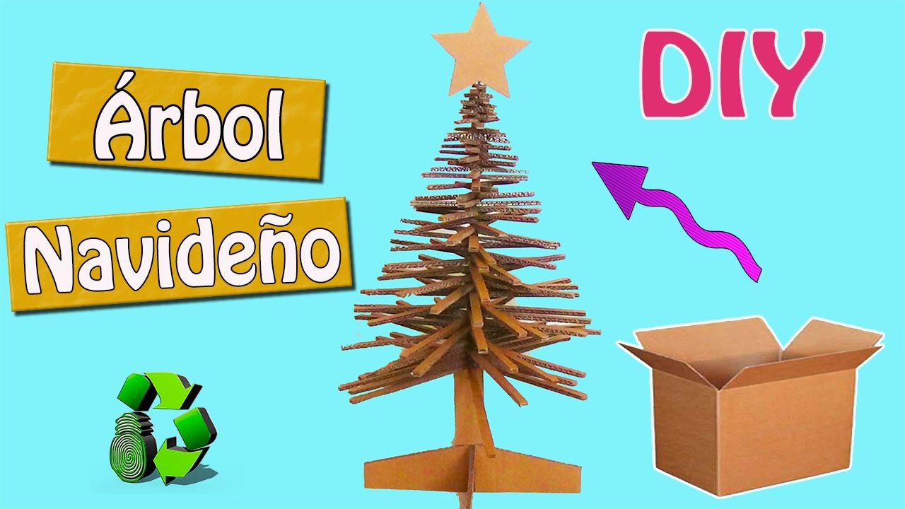 Como hacer Árbol de Navidad con cartón (Reciclaje) Ecobrisa