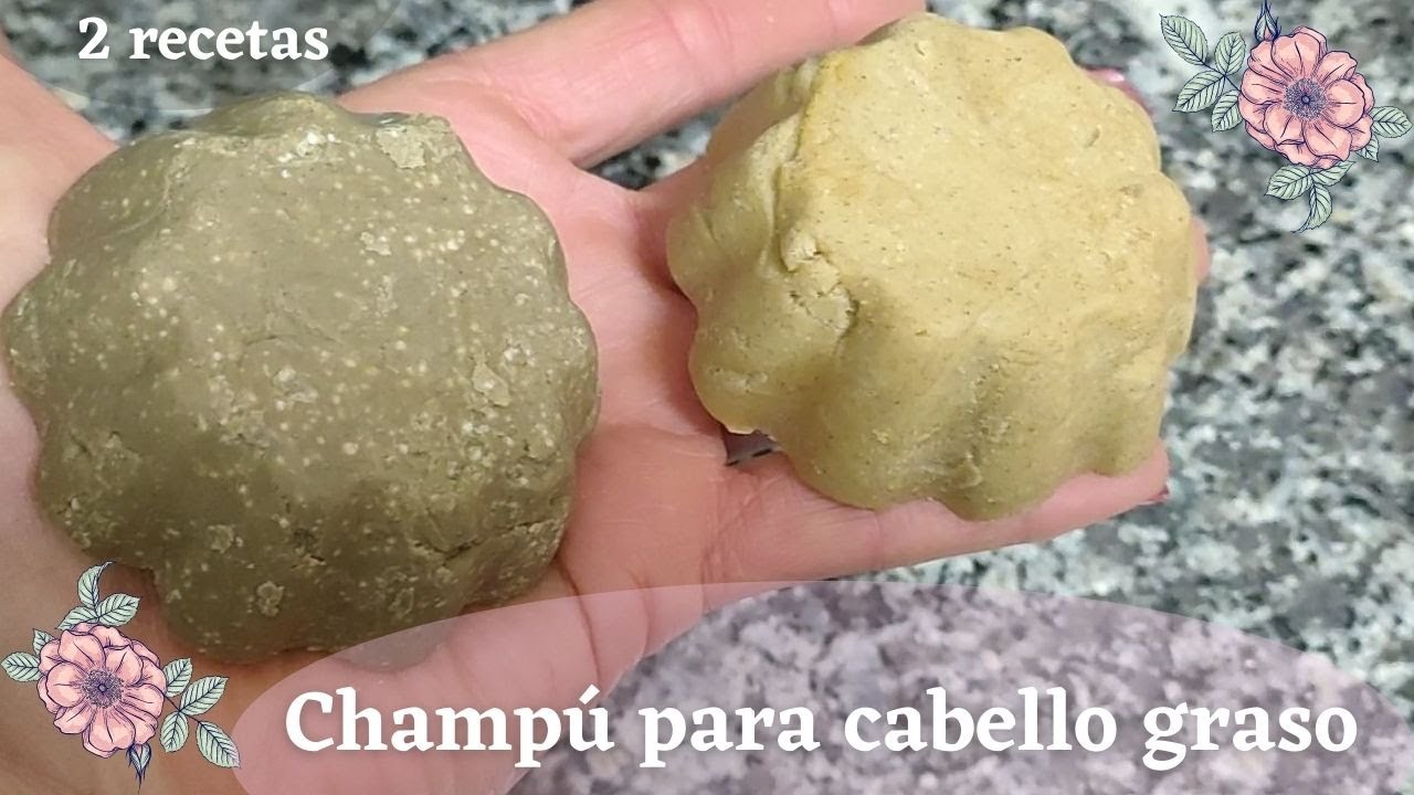 Cómo hacer CHAMPÚ SÓLIDO para PELO GRASO/2 recetas/ SOLID shampoo for OILY HAIR