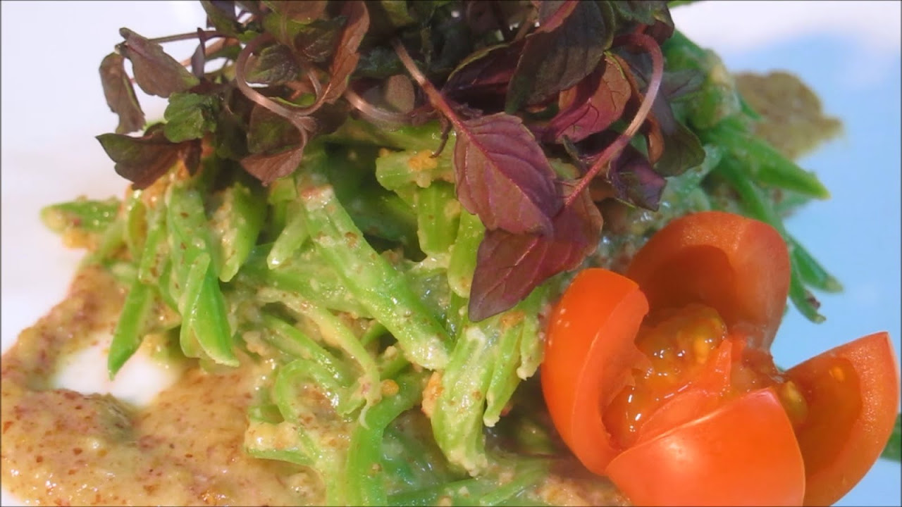 ⭐ Cómo hacer ensalada de judías verdes con salsa de cacahuete, ensalada vegana ⭐