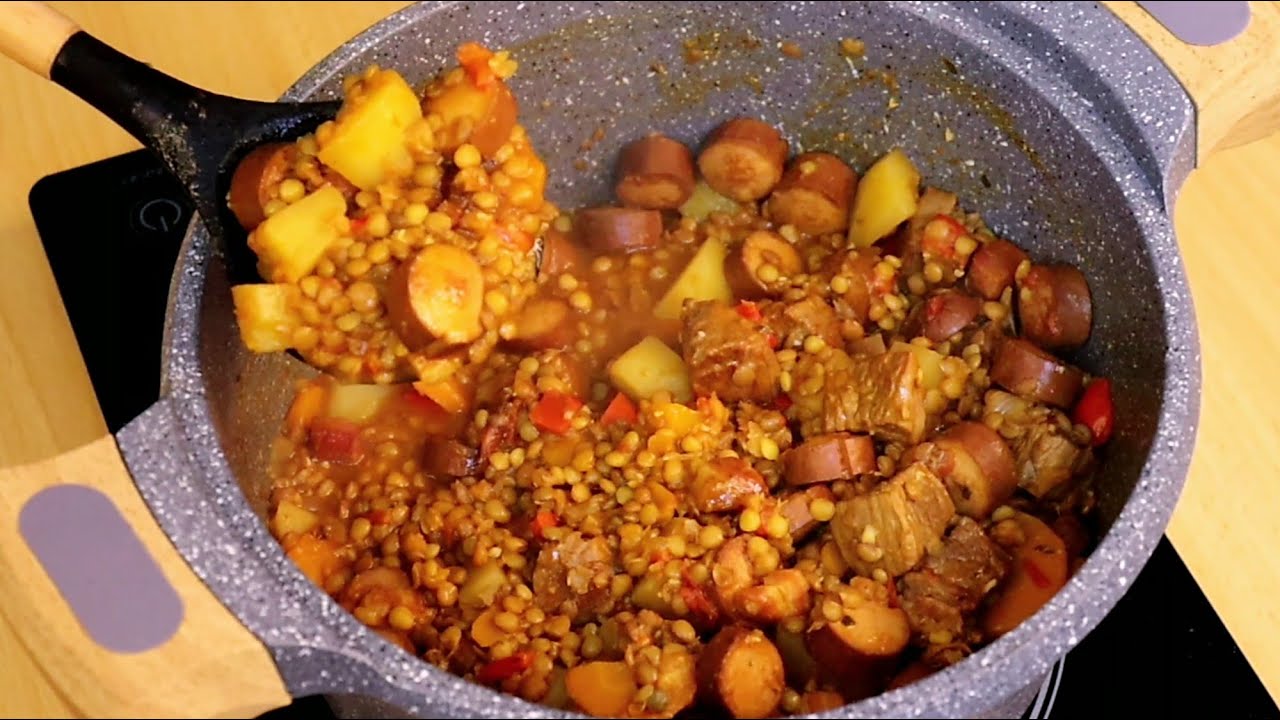 Cómo hacer guiso de lentejas con carne❗😋 Recetas Deliciosas