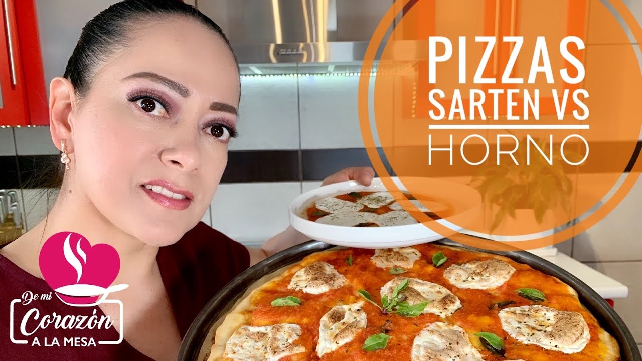 Cómo hacer la PIZZA Margarita Casera CON horno y SIN HORNO 🍕🍕🍕
