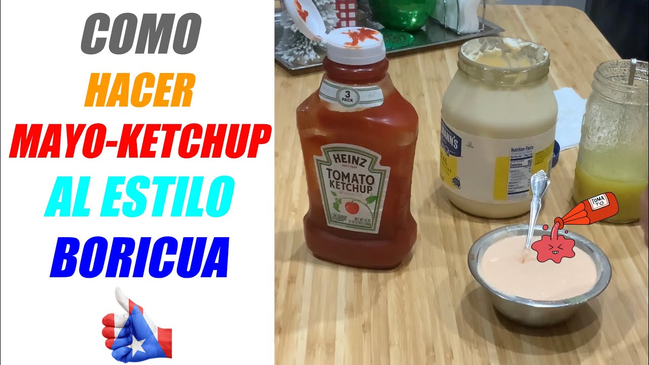 Como Hacer Mayo-Ketchup con solo 3 ingredientes 🇵🇷 (Homemade Mayo-Ketchup)