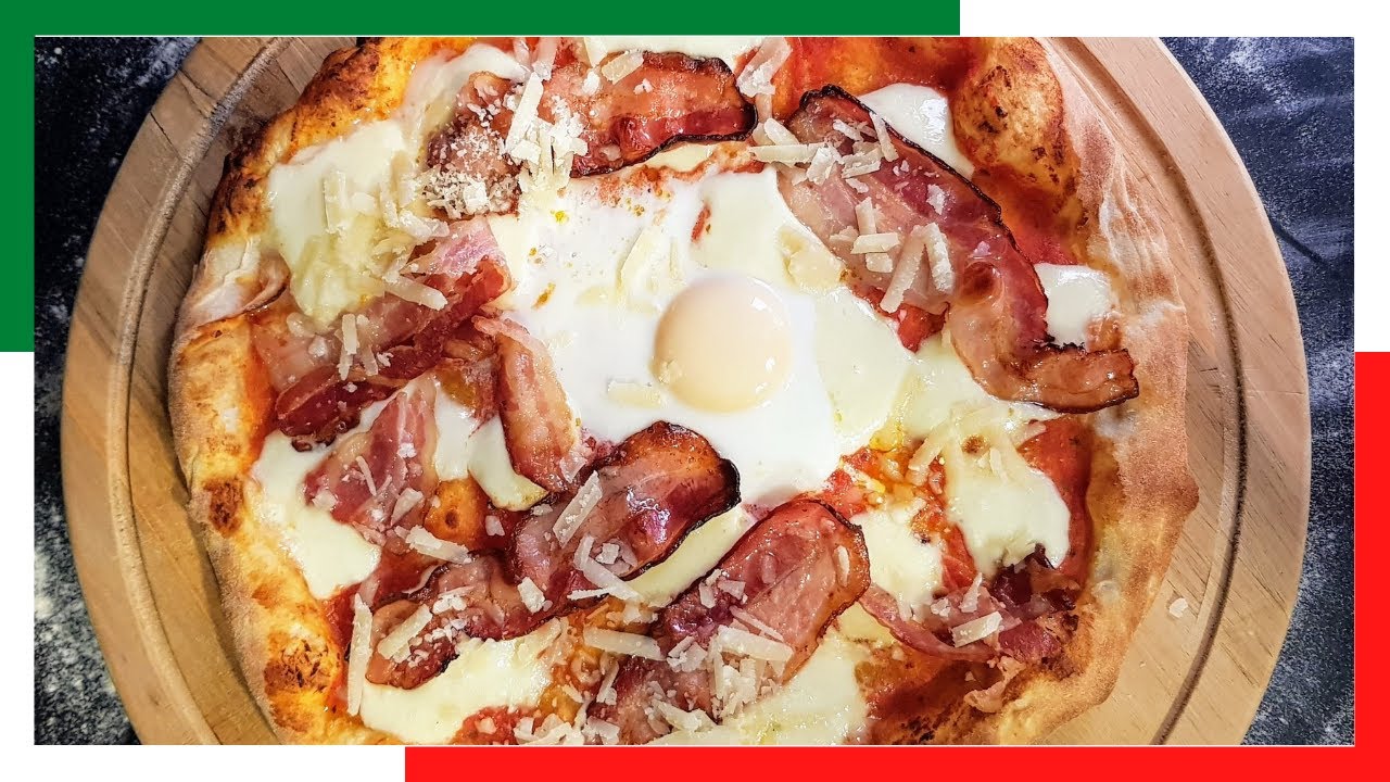 ¿Cómo hacer PIZZA CARBONARA en CASA? quieres descubrir 1 ingrediente SECRETO?