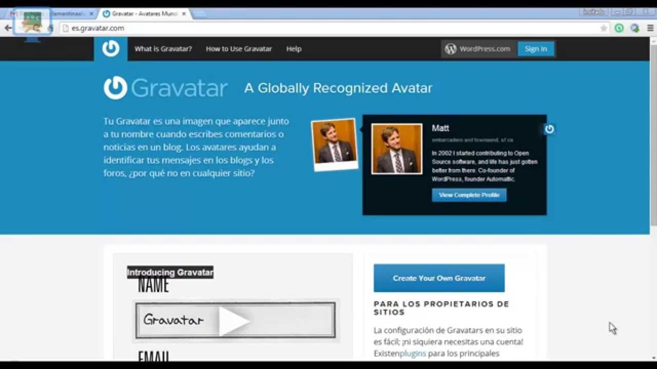 Cómo hacer tu propio avatar en Internet con Gravatar 🗿 (HD) con subtitulos.