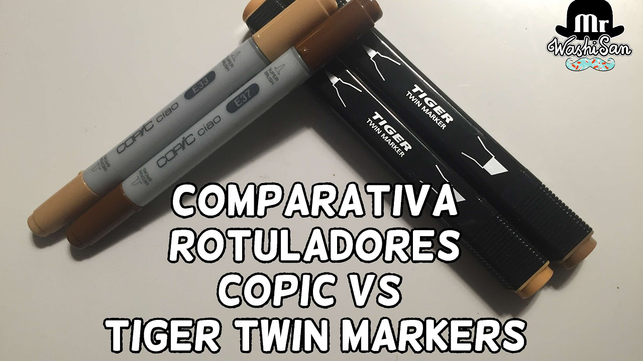 Comparativa rotuladores Copic vs Tiger Twin Markers