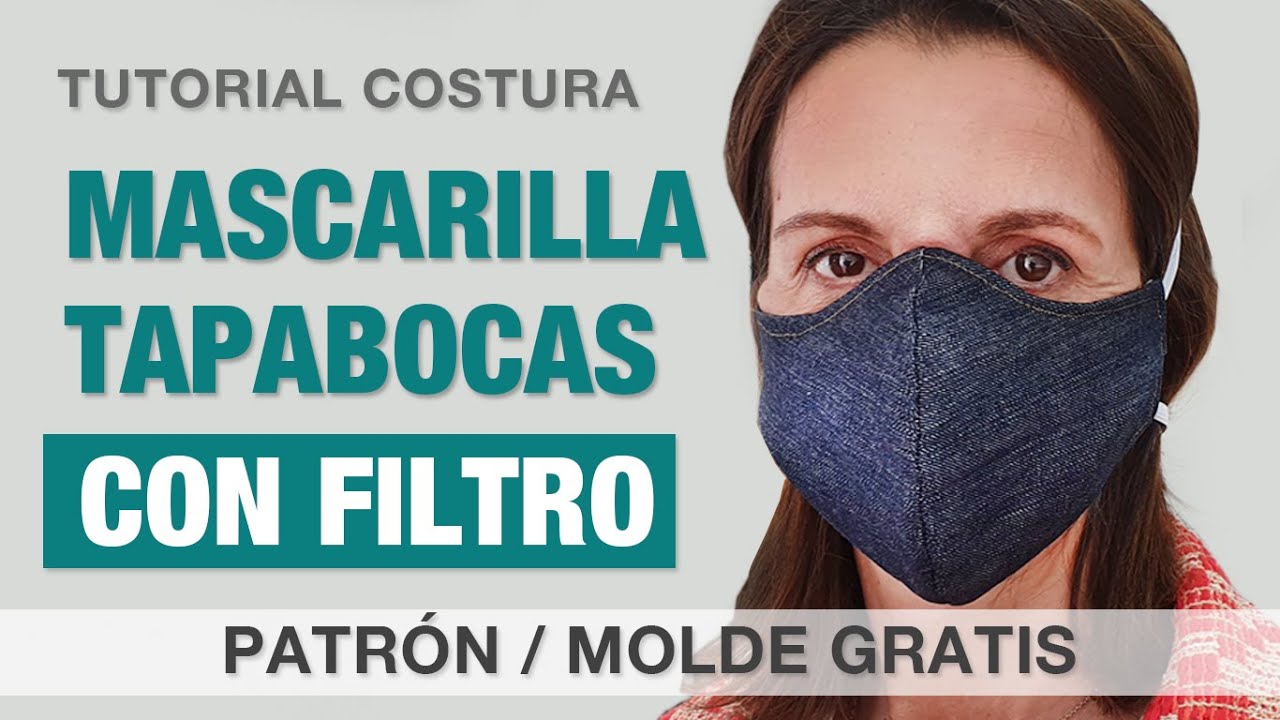 Coser Mascarilla con FILTRO - Patrón / molde gratis - Tutorial tapabocas / barbijo fácil